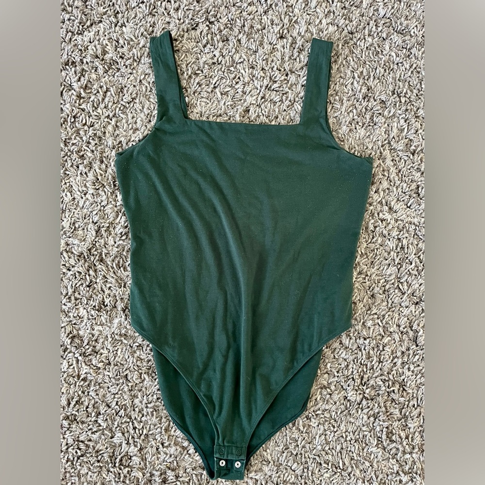 Old Navy Sleeveless Square-Neck Bodysuit for Women in Dark Bottle